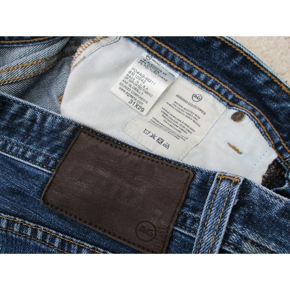 AG Adriano Goldschmied Jeans Mens 32 Blue Denim B Type II Straight Leg USA 32x29
